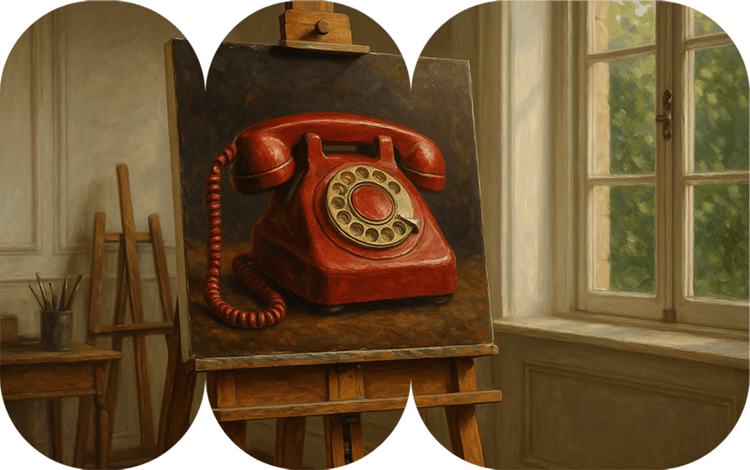 Phone showing contact options