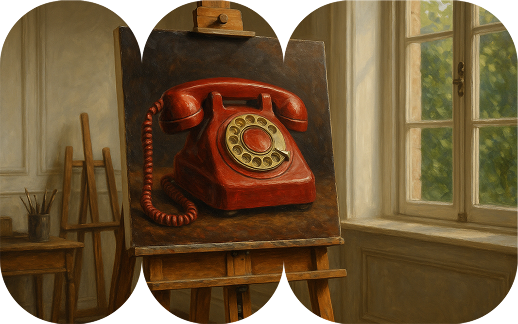 Phone showing contact options
